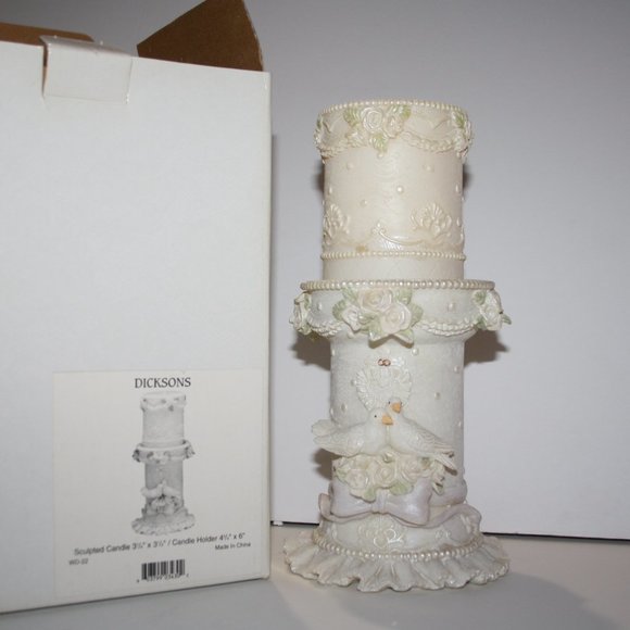 🕯️ “Love Never Fails” Sculpted Candle & Holder · Dicksons · 5x6" - Picture 2 of 8